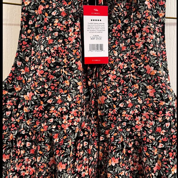 NWT BB Dakota Sleeveless Black Floral Dress      Size XS - Picture 5 of 6